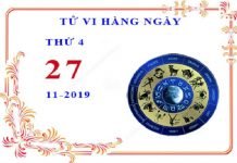 Xem tử vi thứ 4 ngày 27/11/2019 của 12 con giáp
