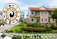 Xem tuổi làm nhà năm 2020 cho tuổi Giáp Dần 1974