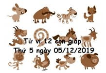 Xem tử vi thứ 5 ngày 05/12/2019 của 12 con giáp