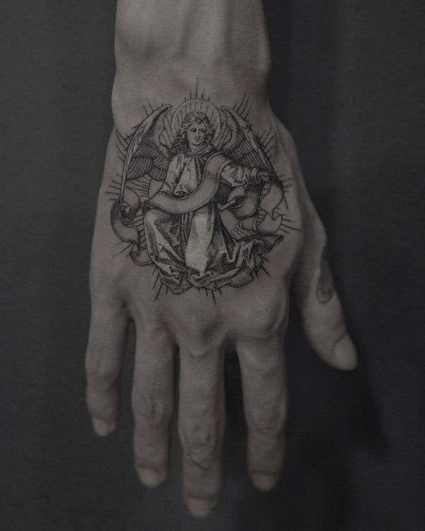 30+ hình xăm cánh thiên thần đẹp, chất dành cho nam, nữ-10