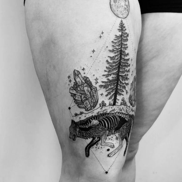 10+ Hình xăm cây thông nam nữ đẹp, tinh tế-8