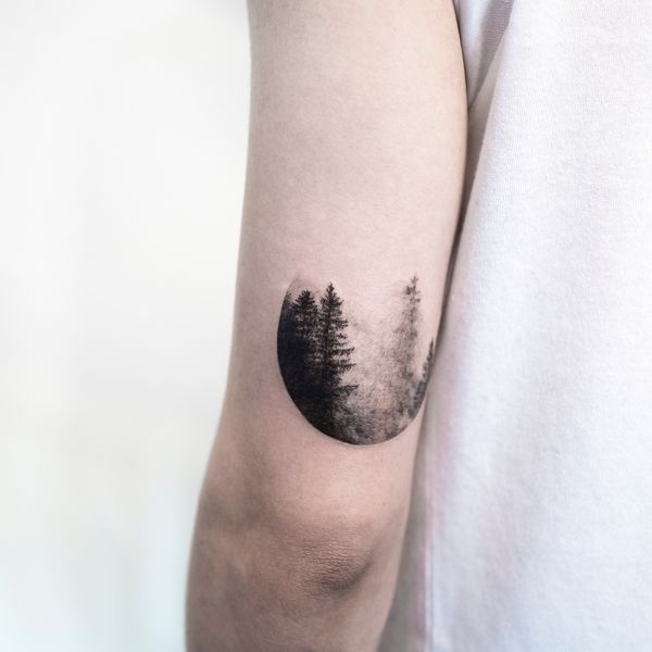 10+ Hình xăm cây thông nam nữ đẹp, tinh tế-11
