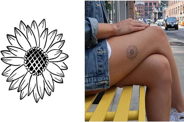 Hình xăm hoa hướng dương đẹp chất nhất-12 Hình xăm hoa hướng dương đẹp chất nhất-12