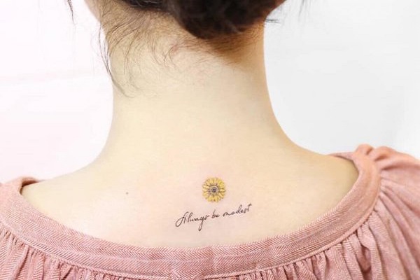 Hình xăm hoa hướng dương đẹp chất nhất-7 Hình xăm hoa hướng dương đẹp chất nhất-7