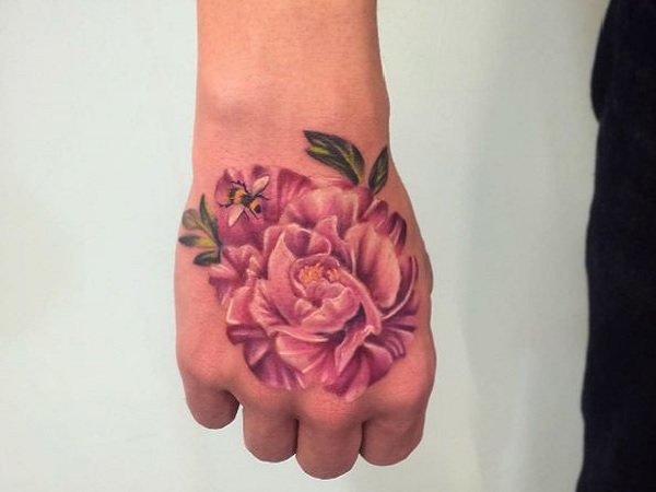 50+ hình xăm hoa mẫu đơn đen trắng, có màu đẹp nhất-4