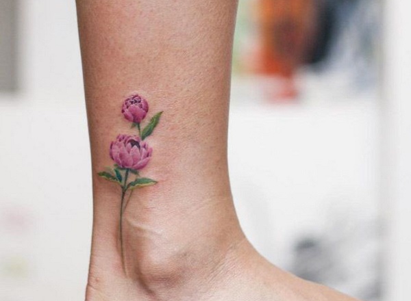 50+ hình xăm hoa mẫu đơn đen trắng, có màu đẹp nhất-10