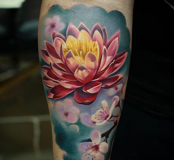 99+ hình xăm hoa sen độc đáo, ấn tượng-3 99+ hình xăm hoa sen độc đáo, ấn tượng-3