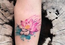 Hình xăm hoa sen 12