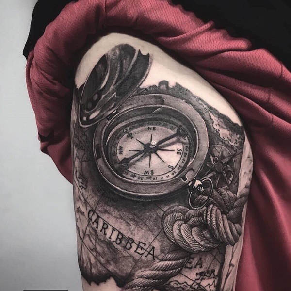 30+ hình xăm la bàn ấn tượng, độc đáo-10
