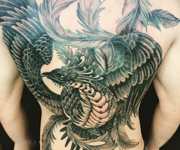 10+ hình xăm phượng hoàng lửa truất nhất-11