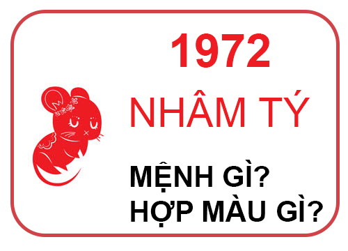 Nam nữ sinh năm 1972 mệnh gì? Tuổi con gì? Hợp màu gì-3
